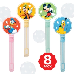 *Mickey Mouse Bubble Bottles w/Wands - 8 PACK