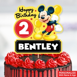 Mickey Mouse Personalized Cake Topper