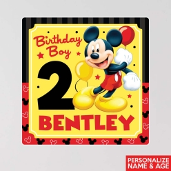 Mickey Birthday Personalized Name & Age 12