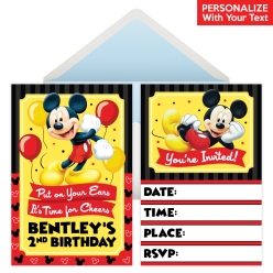 Mickey PERSONALIZED Invitations - 8 Pk