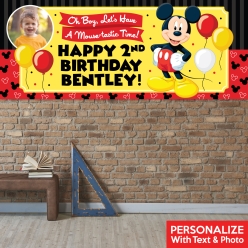 Mickey PHOTO PERSONALIZED Giant Vinyl Keepsake Banner
