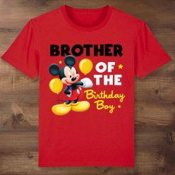 Mickey Brother of the Birthday Boy Red T-shirt