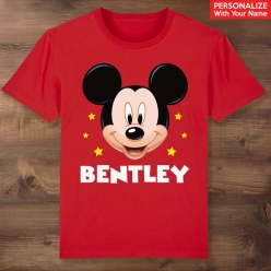 55% OFF: Mickey Personalized Name Red T-shirt- Choose A Size