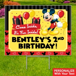 Mickey All Weather PERSONALIZED Large Yard Sign