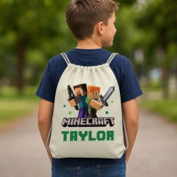 Minecraft Personalized Drawstring Backpack