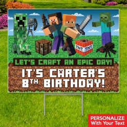 34% OFF: Minecraft PERSONALIZED Large Yard Sign