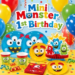 *Mini Monster 1st Birthday Party Supplies