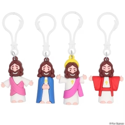 Religious Jesus Figurine Keychains-24Pk