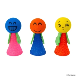Multicolour Face Head Jumper Vinyl Toys-36Pk