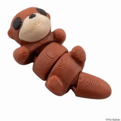3D-Printed Plastic Segmented Otters Fidget Toys-12Pk