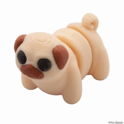 3D-Printed Plastic Segmented Pugs Fidget Toys-12Pk