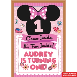Minnie 1st PERSONALIZED Giant Vinyl Keepsake Door Sign