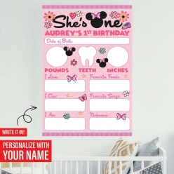 Minnie Mouse 1st Birthday Milestone 17