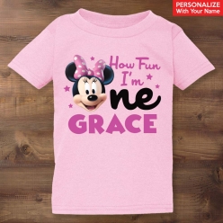 55% OFF: Minnie ONE Personalized Light Pink T-shirt