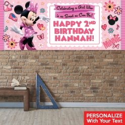 Minnie Mouse PERSONALIZED Giant Vinyl Keepsake Banner