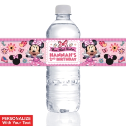 Minnie PERSONALIZED VINYL Bottle Labels - 10 PK