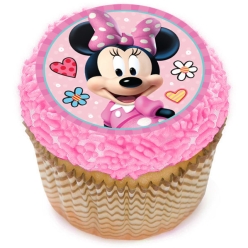 Minnie Mouse Cupcake Icing Toppers 12pk