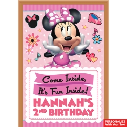 Minnie Mouse PERSONALIZED Giant Vinyl Keepsake Door Sign