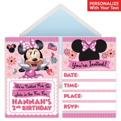 Minnie Mouse PERSONALIZED Invitations - 8 Pk