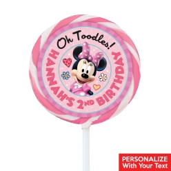 Minnie PERSONALIZED Lollipops - 12 Pack