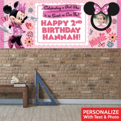 Minnie PHOTO PERSONALIZED Giant Vinyl Keepsake Banner