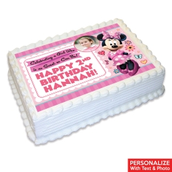 Minnie Mouse Photo Personalizable Edible Icing