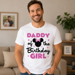 Minnie Mouse Dad of Birthday Girl T-shirt- Choose Size