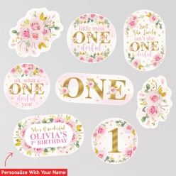 Miss Onederful Personalized BIG Cutouts - 8 PACK