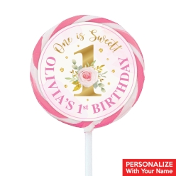 Miss Onederful PERSONALIZED Lollipops - 12 Pk