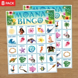 20% OFF: Moana Bingo Party Game for 8