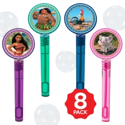 Moana Bubble Bottles w/Wands - 8 PACK