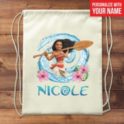 60% OFF: Moana Personalized Name Drawstring Backpack