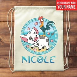 60% OFF: Pua & Hei Hei Personalized Drawstring Backpack