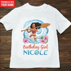 55% OFF: Moana Birthday Girl Personalized T-shirt