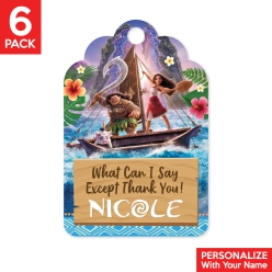 Moana PERSONALIZED Thank You Tags - 6 Pk