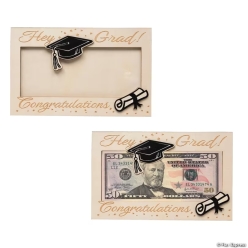 Graduation Gift Congratulations Money Holder Wood Frames-6Pk