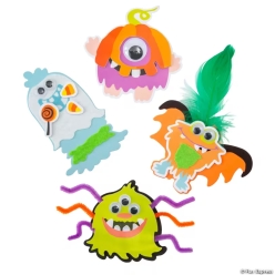 Monster Mayhem Character Magnet Craft Kit-8Pk