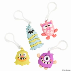 Monster Mayhem Plastic Backpack Clips-12Pk
