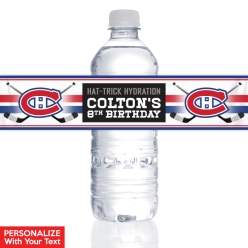 Montreal Canadiens PERSONALIZED VINYL Bottle Labels - 10 PK