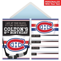 Montreal Canadiens PERSONALIZED Invitations - 8 Pk