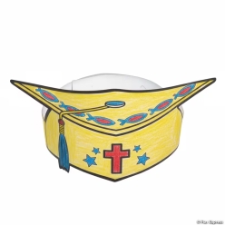 Religious Graduation Mortarboard Cardstock Crowns-12Pk