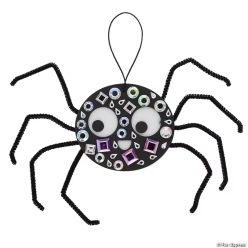 Disco Spider Mosaic Rhinestone Ornament Craft Kit-12Pk