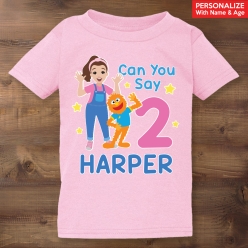 Ms Rachel Personalized Name & Age Pink Shirt