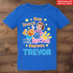 Ms Rachel Personalized Name Blue Shirt
