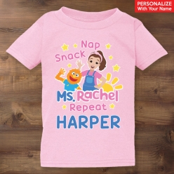 Ms Rachel Personalized Name Pink Shirt