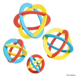 Multicolor Foam Puzzle Ball Games-12Pk