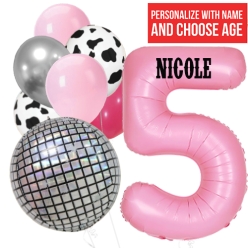 Nashville PERSONALIZED Name & Single Digit Age Balloon Bouquet