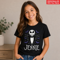 Nightmare Before Christmas Personalized Black T-shirt