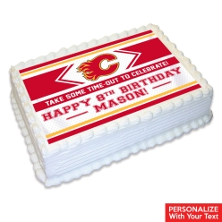 Calgary Flames Hockey Personalizable Edible Icing