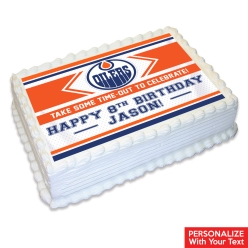 Edmonton Oilers Hockey Personalizable Edible Icing
